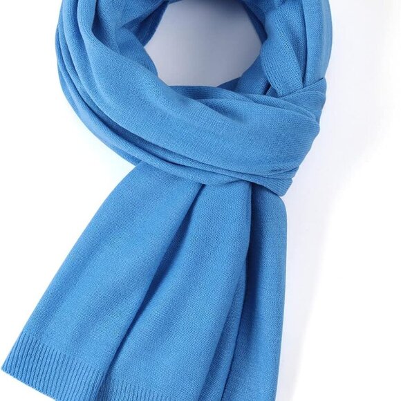 Women Knit Poncho Sweater Lightweight Solid Shawl Wrap Scarf Cape - Picture 4 of 4